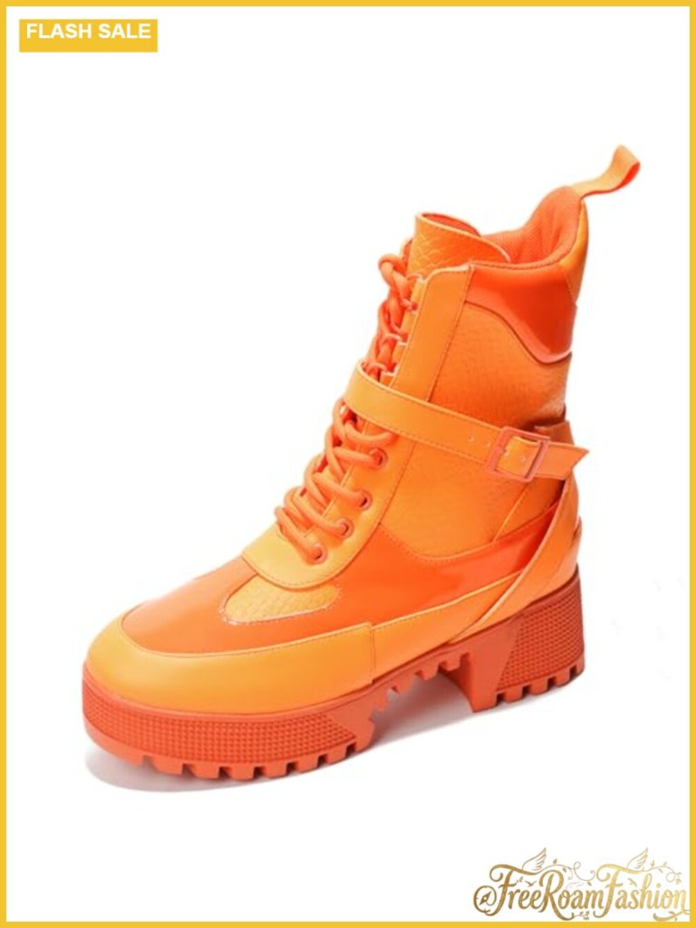 Women's Chunky Block Heel Combat Boots Lace Up Ankle Booties Platform